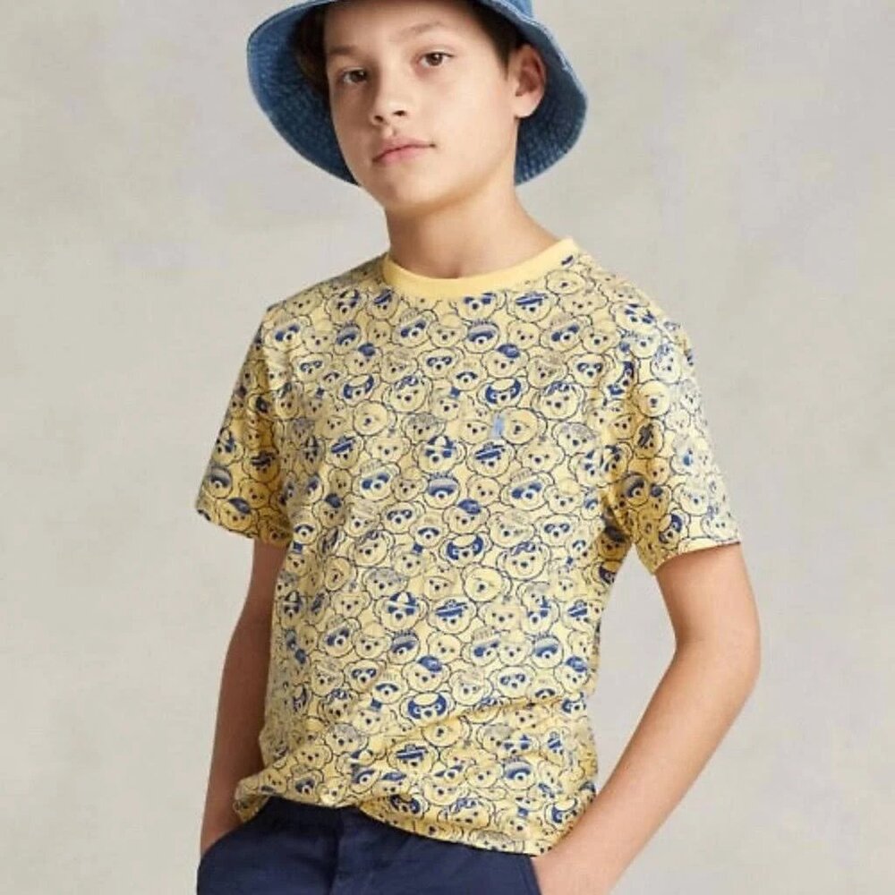 NEW Ralph Lauren Polo Bear Cotton Jersey Tee Baby Boy Yellow